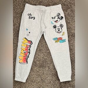 NWOT Disney Mickey Mouse Gray Kids Joggers
